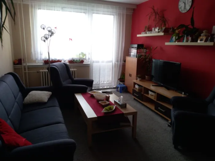 Písek, obývací pokoj před rekonstrukcí
